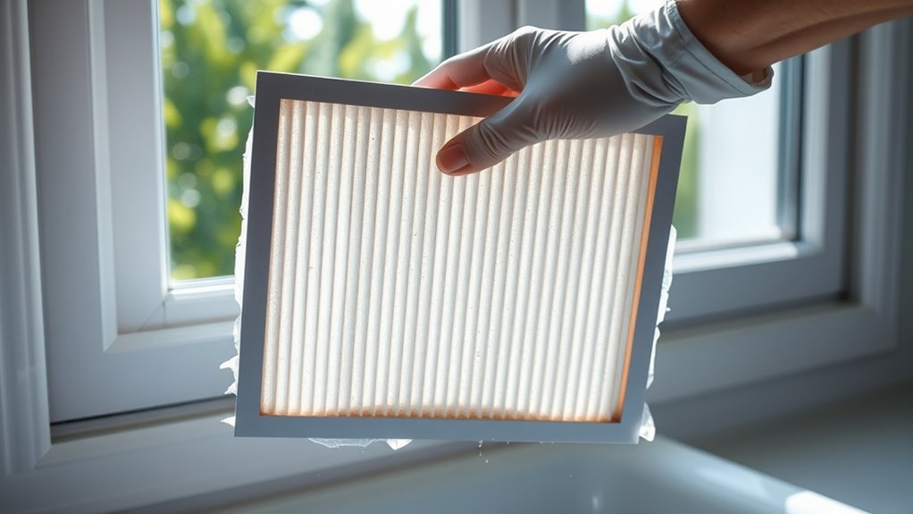 clean window ac filter