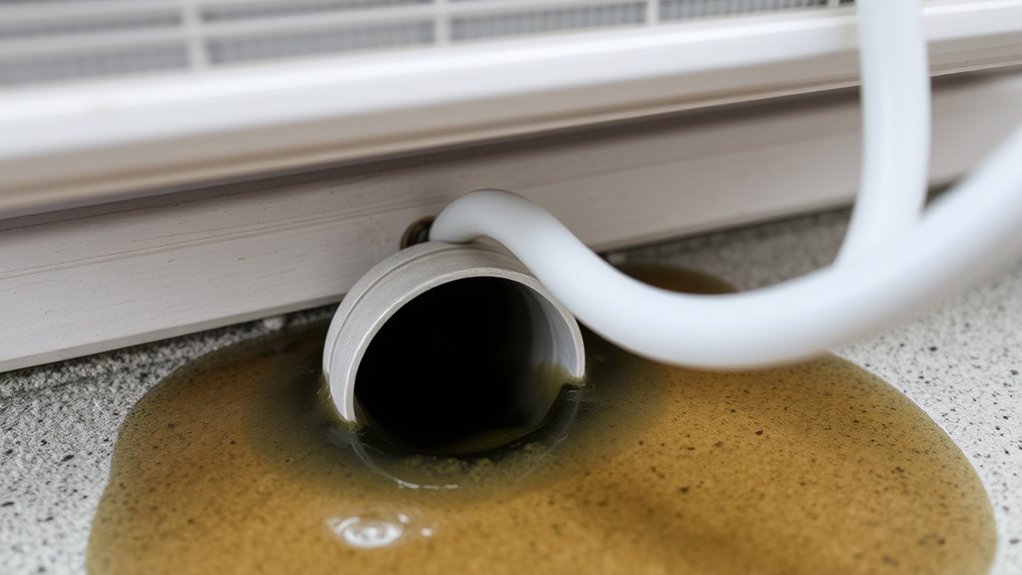 clogged drain line symptoms