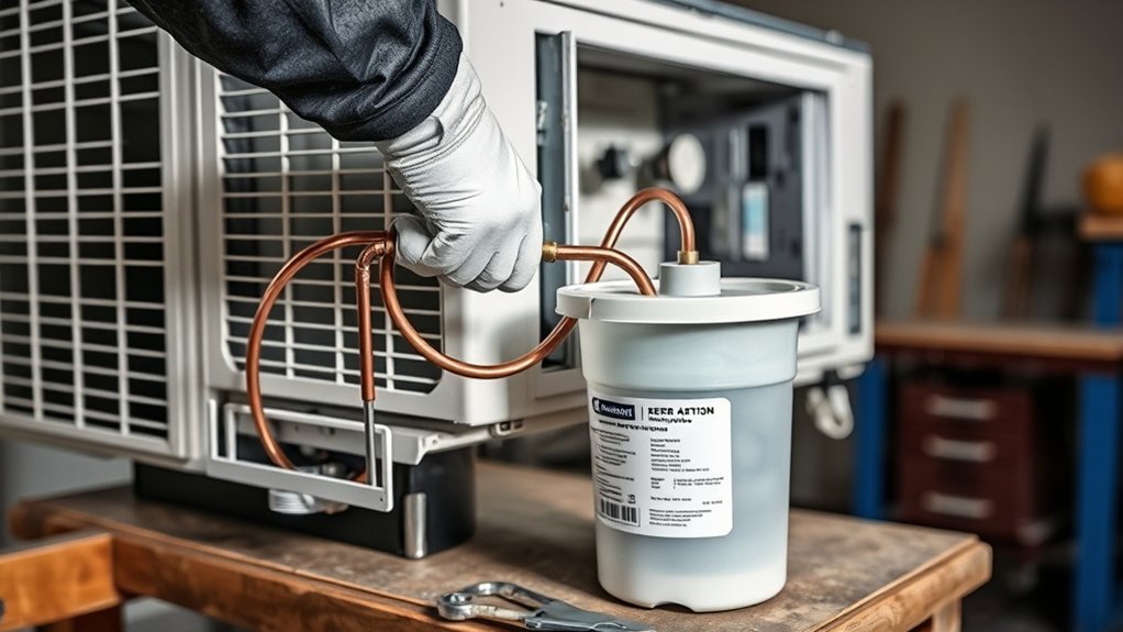 drain refrigerants safely first