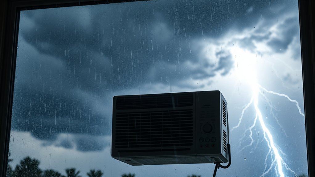 turn off ac during storms